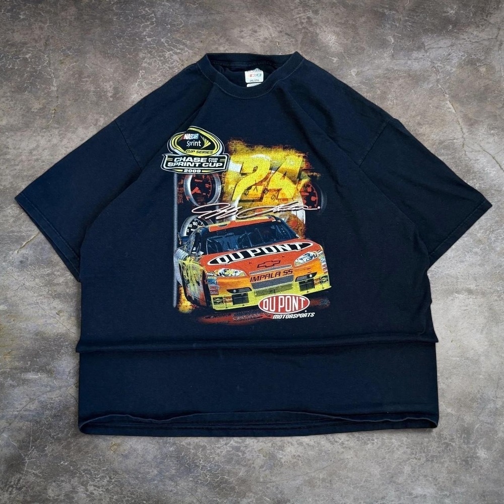 Vintage 2009 Jeff Gordon #24 Nascar Double Sided Graphic Tee Men's Size XXL Y2K